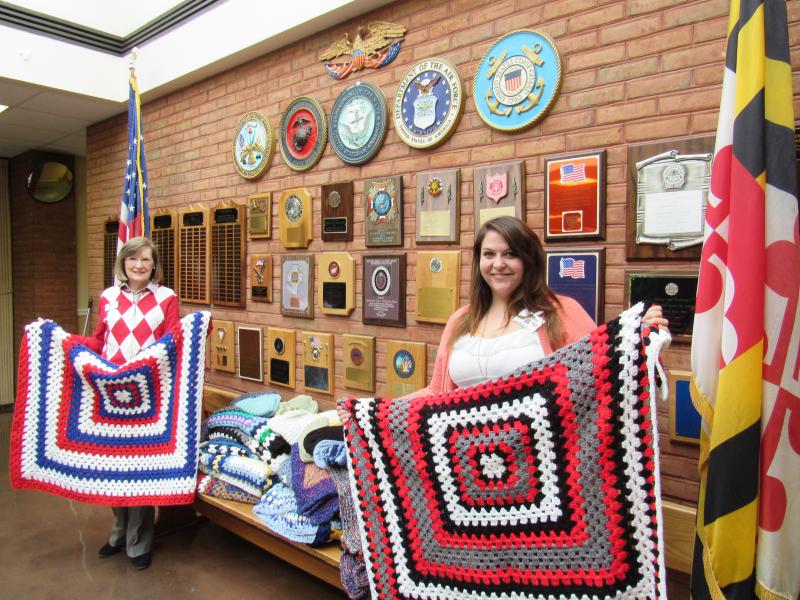 Beautiful hand-made quilts by the Daughters of the American Revolution, General Levin Winder Chapter